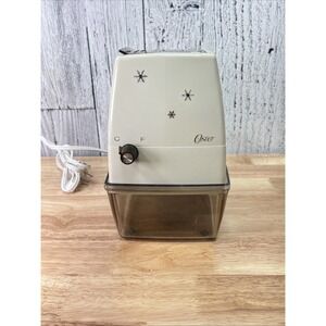 Vintage Oster Snoflake Electric Ice Cube Crusher 571-06B Almond‎ Tropical Drinks